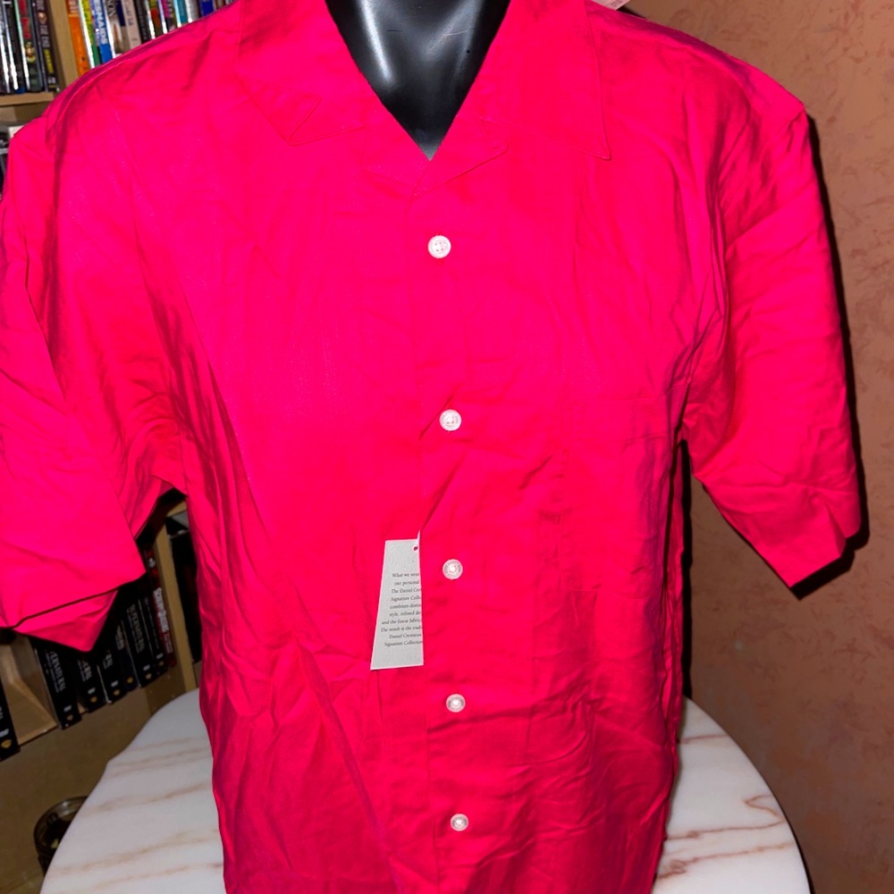 david Cremieux Men's M Short Sleeve Shirt Cotton Button medium 3.